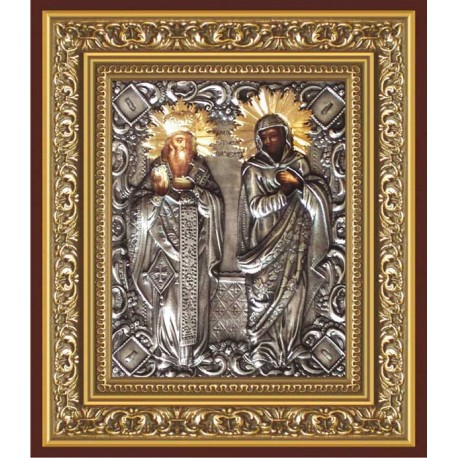 Икона священномученик Харлампий и святая Елисавета